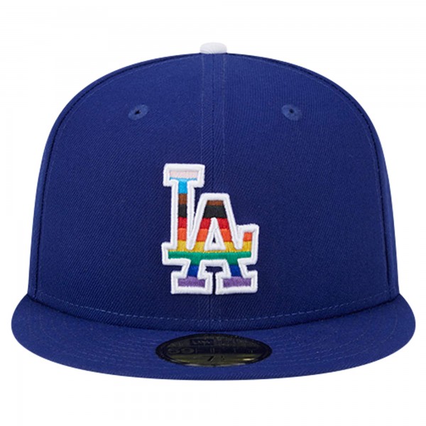 Бейсболка Los Angeles Dodgers New Era Royal 2024 Pride On Field 59FIFTY
