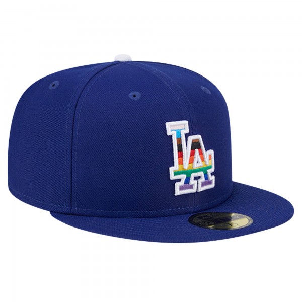 Бейсболка Los Angeles Dodgers New Era Royal 2024 Pride On Field 59FIFTY