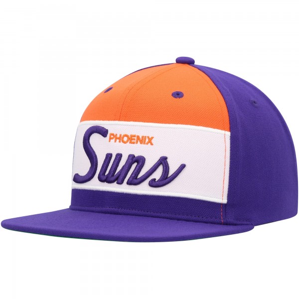 Бейсболка Phoenix Suns Mitchell & Ness White/Purple Retro Sport Color Block Script