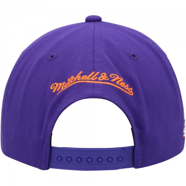 Бейсболка Phoenix Suns Mitchell & Ness White/Purple Retro Sport Color Block Script