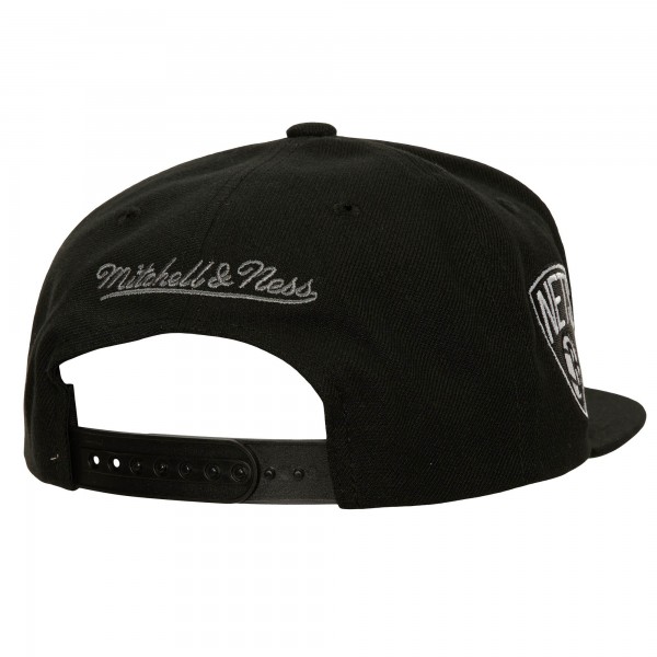 Бейсболка Brooklyn Nets Mitchell & Ness Retro Sport Color Block Script - White/Black