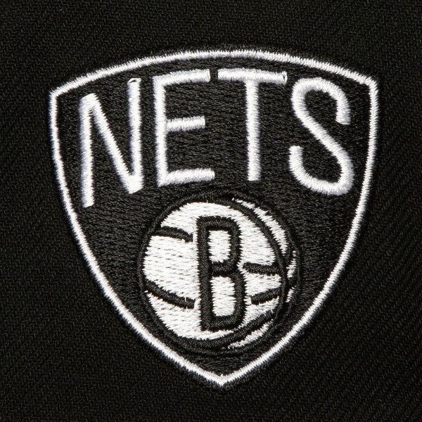 Бейсболка Brooklyn Nets Mitchell & Ness Retro Sport Color Block Script - White/Black