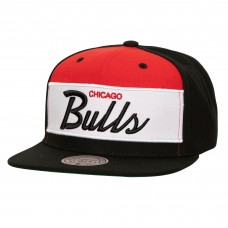 Бейсболка Chicago Bulls Mitchell & Ness Retro Sport Colorblock Script - White/Black