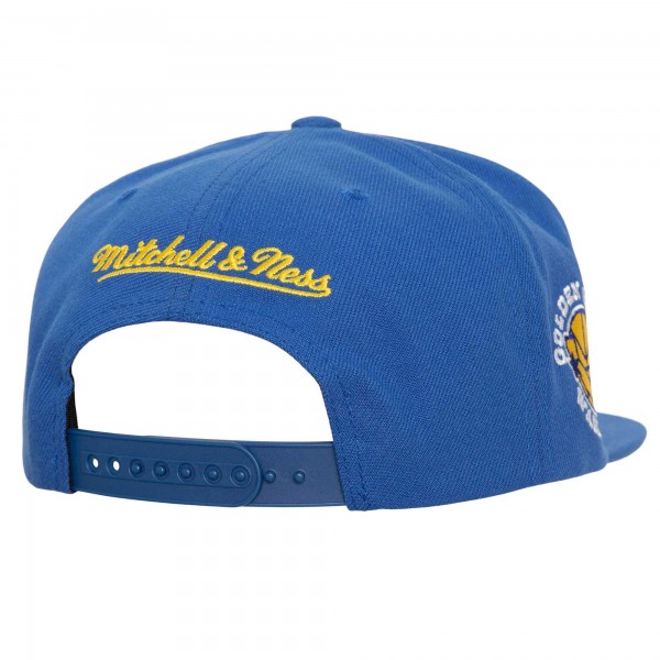 Бейсболка Golden State Warriors Mitchell & Ness Retro Sport Color Block Script - White/Royal