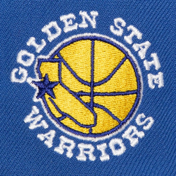 Бейсболка Golden State Warriors Mitchell & Ness Retro Sport Color Block Script - White/Royal