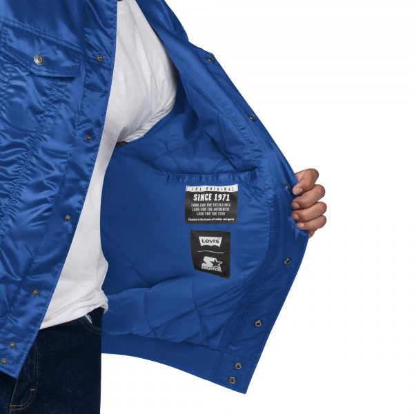 Бомбер New York Knicks Starter x Levis Silver Label Trucker Satin - Blue