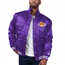 Бомбер Los Angeles Lakers Starter x Levis Silver Label Trucker Satin - Purple