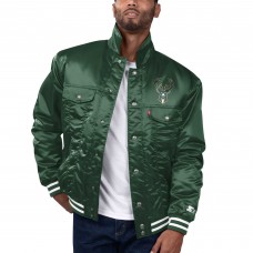 Бомбер Milwaukee Bucks Starter x Levis Silver Label Trucker Satin - Hunter Green