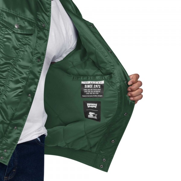 Бомбер Milwaukee Bucks Starter x Levis Silver Label Trucker Satin - Hunter Green