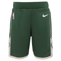 Preschool Milwaukee Bucks Nike Hunter Green Icon Replica Shorts