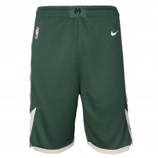 Подростковая Milwaukee Bucks Nike Hunter Green Swingman Performance Shorts – Icon Edition