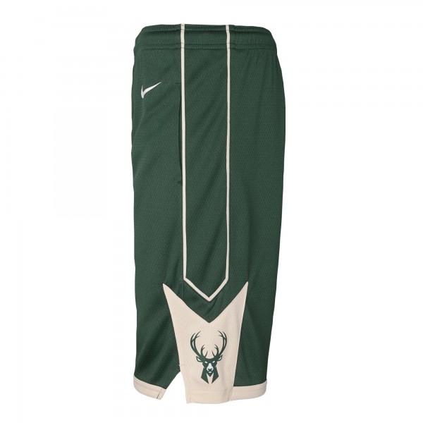 Подростковая Milwaukee Bucks Nike Hunter Green Swingman Performance Shorts – Icon Edition