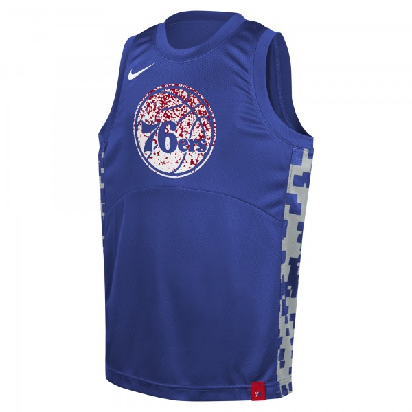 Подростковая Philadelphia 76ers Nike Royal Courtside Starting Five Team Jersey