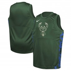 Подростковая Milwaukee Bucks Nike Hunter Green Courtside Starting Five Team Jersey
