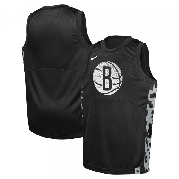Игровая джерси Youth Brooklyn Nets Nike Black Courtside Starting Five Team