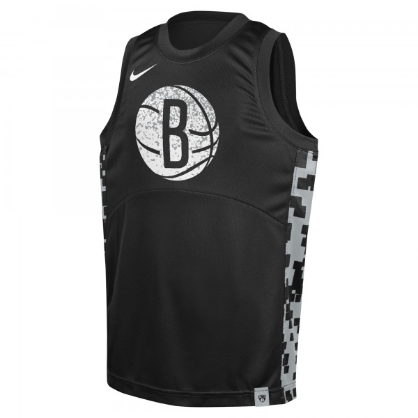 Игровая джерси Youth Brooklyn Nets Nike Black Courtside Starting Five Team