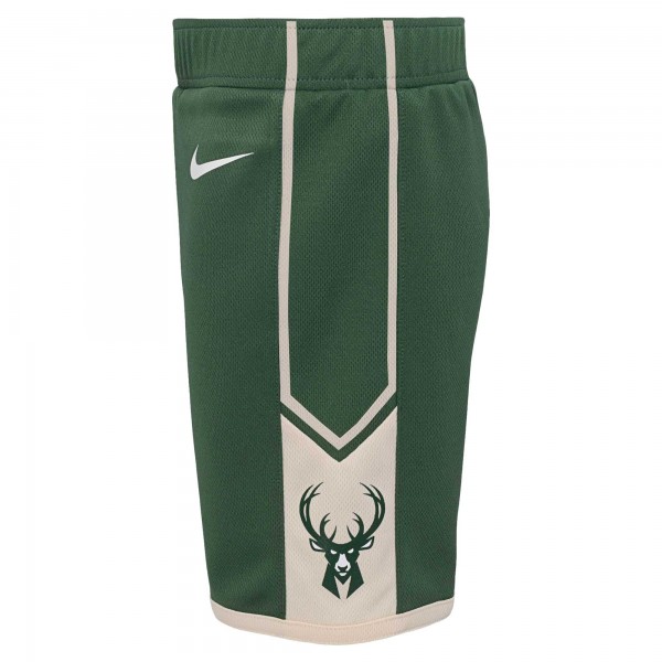 Toddler Milwaukee Bucks Nike Hunter Green Icon Replica Shorts