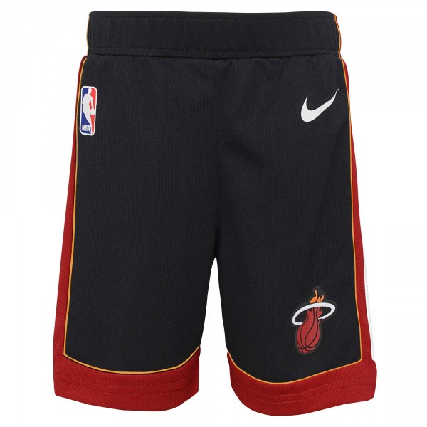 Toddler Miami Heat Nike Black Icon Replica Shorts