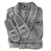 Тапочки и халат Unisex Orlando Magic ISlide Gray Faux Fur