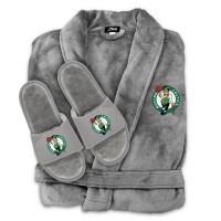 Халат и тапочки Boston Celtics ISlide Unisex Faux Fur Slide - Gray