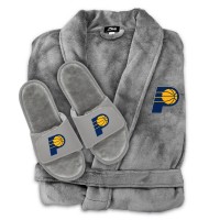 Халат и тапочки Indiana Pacers ISlide Unisex Faux Fur - Gray