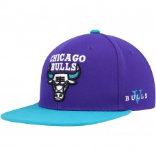 Chicago Bulls Mitchell & Ness Core Snapback Hat - Purple/Teal