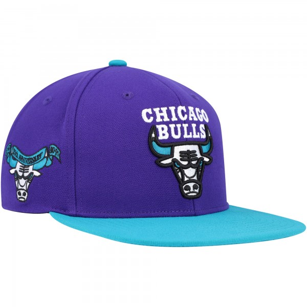 Бейсболка Chicago Bulls Mitchell & Ness Core - Purple/Teal