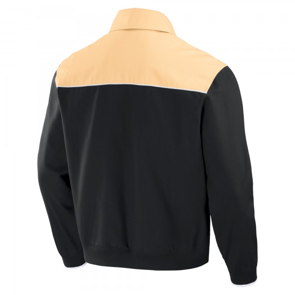 New York Yankees Darius Rucker Collection by Fanatics Black/Tan Canvas Bomber Full-Zip Jacket