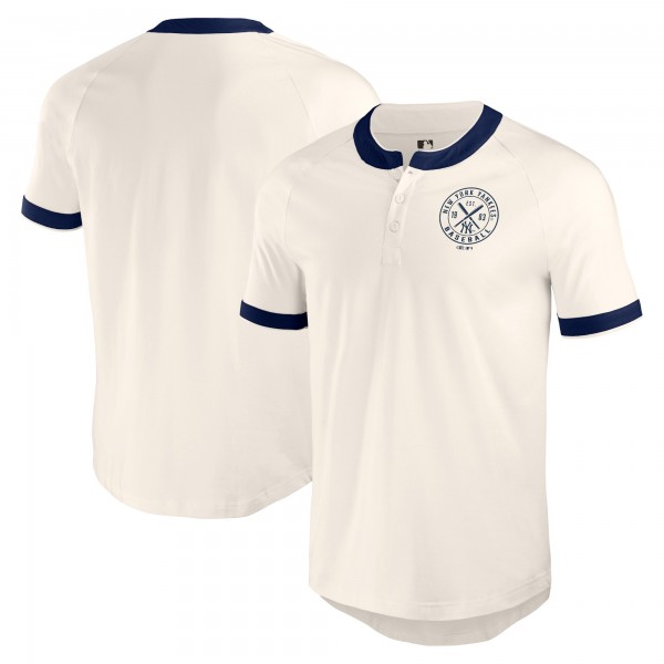 New York Yankees Darius Rucker Collection by Fanatics White Henley Raglan T-Shirt