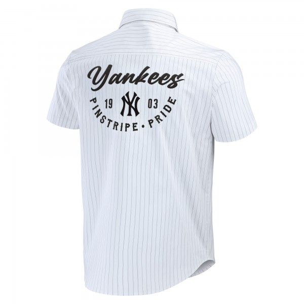 Рубашка с коротким рукавом New York Yankees Darius Rucker Collection by Fanatics White Pin Stripe