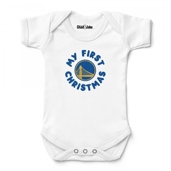 Newborn & Малышам Golden State Warriors Chad & Jake White First Christmas Bodysuit