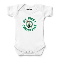 Newborn & Малышам Boston Celtics Chad & Jake White First Christmas Bodysuit