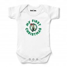 Newborn & Малышам Boston Celtics Chad & Jake White First Christmas Bodysuit