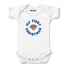 Newborn & Малышам New York Knicks Chad & Jake White First Christmas Bodysuit