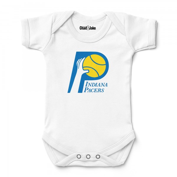 Newborn & Малышам Indiana Pacers Chad & Jake White Hardwood Classic Bodysuit