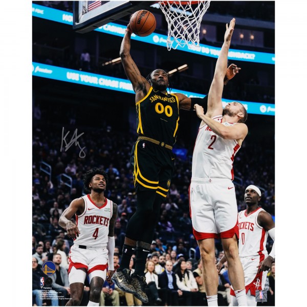 Jonathan Kuminga Golden State Warriors Autographed Fanatics Authentic 16 x 20 Dunk vs. Houston Rockets Photograph