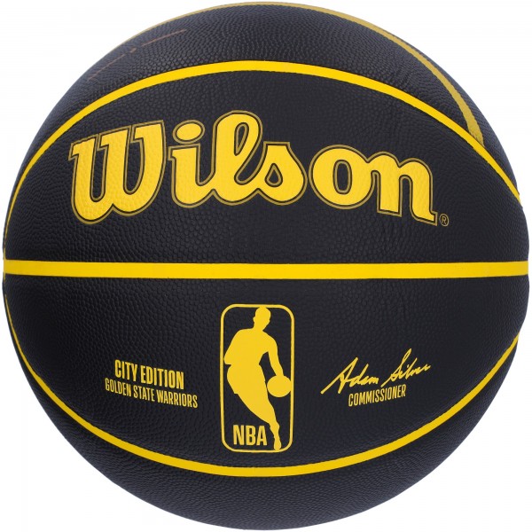 Мяч Jonathan Kuminga Golden State Warriors Autographed Authentic Wilson 2023-24 City Edition Collectors