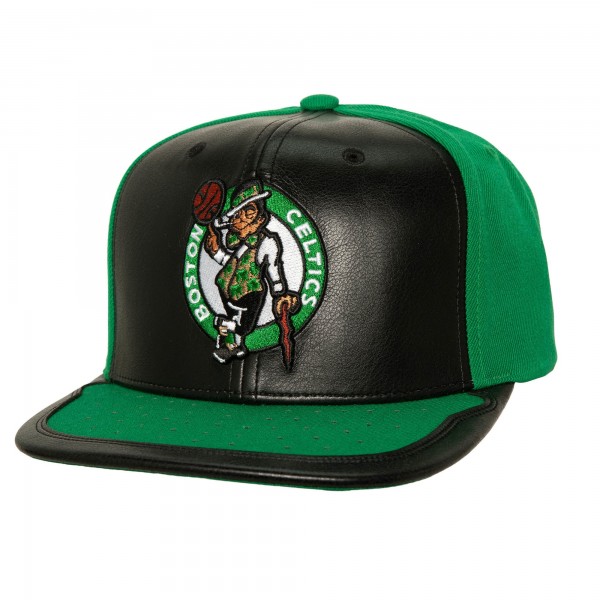 Boston Celtics Mitchell & Ness Black/Kelly Green Day One Snapback Hat