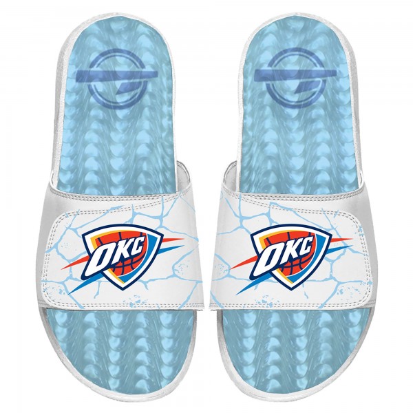 Шлепки Oklahoma City Thunder ISlide White Ice Gel