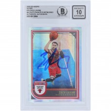 Zach LaVine Chicago Bulls Autographed 2019-20 Panini Hoops Silver #74 #84/199 Beckett Fanatics Witnessed Authenticated 10 Card
