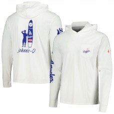 Los Angeles Dodgers johnnie-O White Eddie Long Sleeve Hoodie T-Shirt