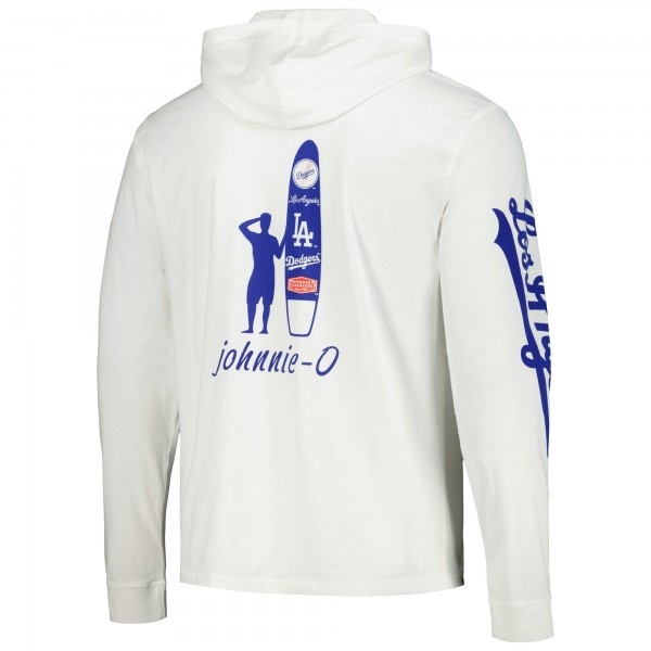 Los Angeles Dodgers johnnie-O White Eddie Long Sleeve Hoodie T-Shirt