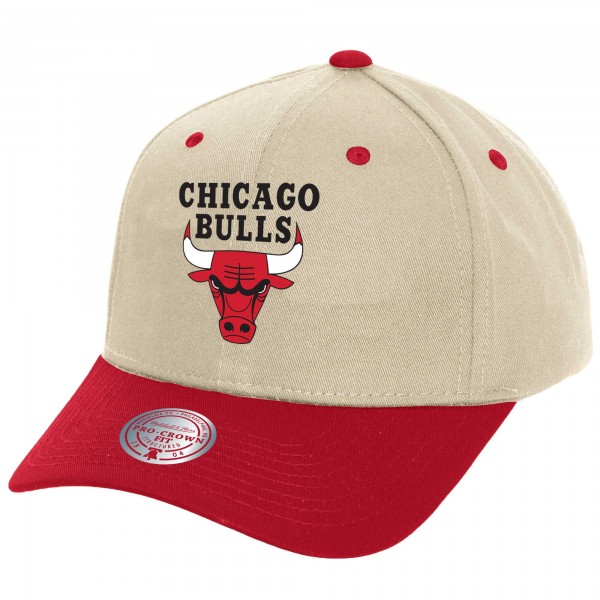 Бейсболка Chicago Bulls Mitchell & Ness Game On Two-Tone Pro Crown - Cream