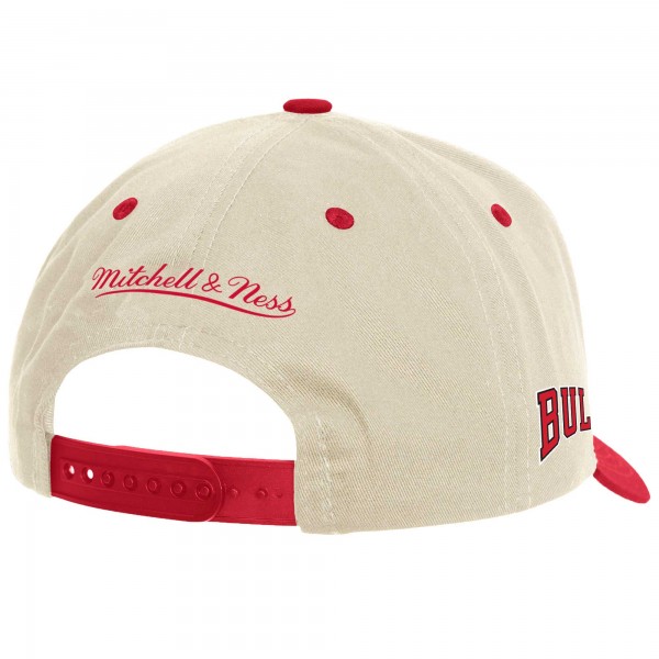 Бейсболка Chicago Bulls Mitchell & Ness Game On Two-Tone Pro Crown - Cream