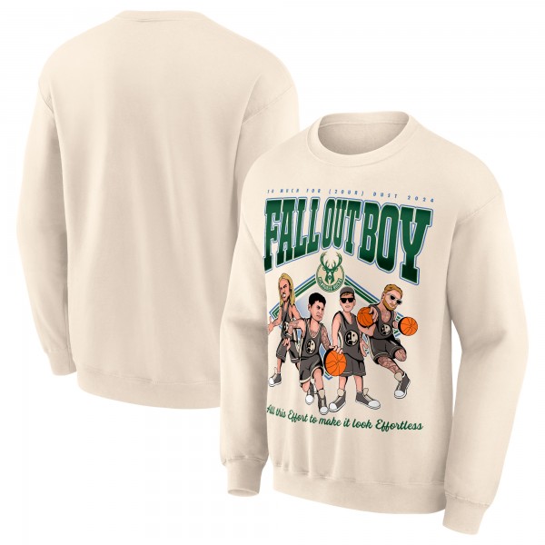 Unisex Fall Out Boy x Milwaukee Bucks Cream So Much For (2our) Dust Pullover Sweatshirt