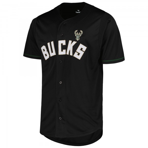 Milwaukee Bucks Fanatics Black Pop Baseball Jersey