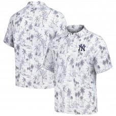 New York Yankees Tommy Bahama Gray Sport Cabana Shores IslandZone Tri-Blend Polo