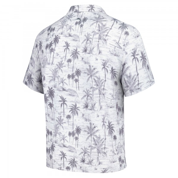 New York Yankees Tommy Bahama Gray Sport Cabana Shores IslandZone Tri-Blend Polo
