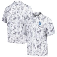 Los Angeles Dodgers Tommy Bahama Gray Sport Cabana Shores IslandZone Tri-Blend Polo