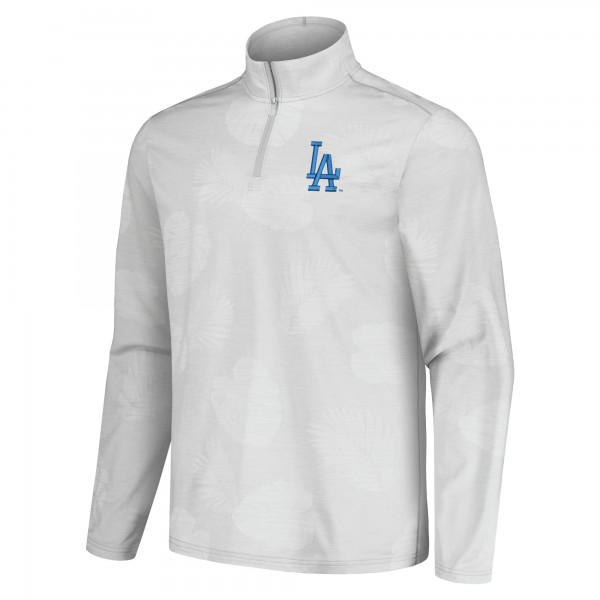 Los Angeles Dodgers Tommy Bahama Gray Delray Frond IslandZone Half-Zip Jacket